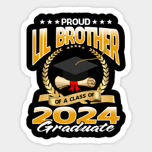 Proud Lil Brother Of A Class Of 2024 Graduate Sticker